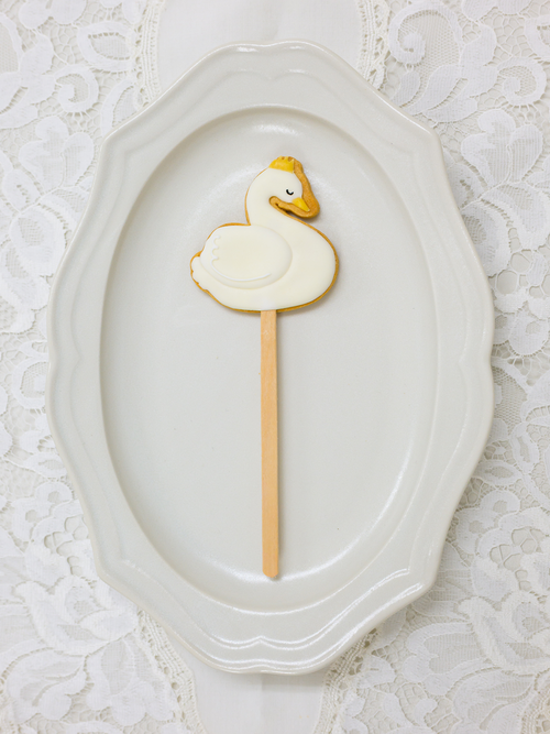 Crown Swan Cookie / 王冠スワンのアイシングクッキー