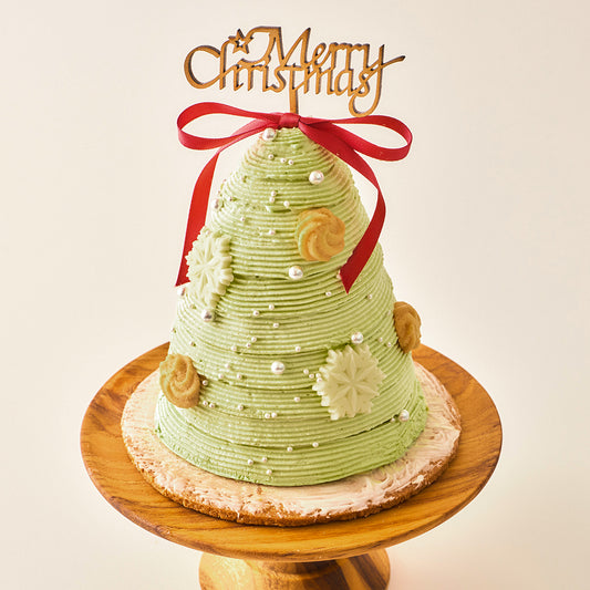Pistache Chocolat Tree / ピスタチオショコラのクリスマスツリーケーキ